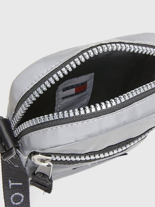 Tommy Hilfiger Reflective Tommy Badge Reporter Çanta Erkek Gri | TH278DYL