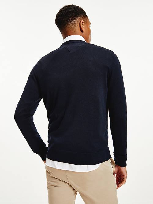 Tommy Hilfiger Regular Fit Crew Neck Jumper Kazak Erkek Mavi | TH613IJQ