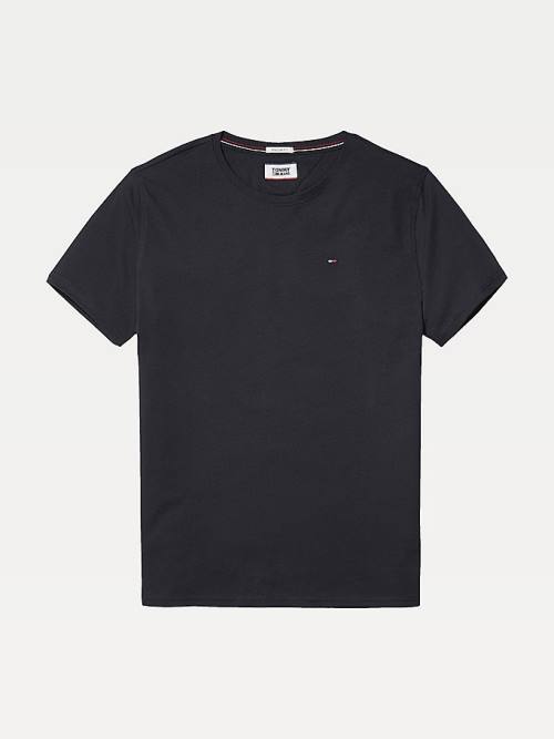 Tommy Hilfiger Regular Fit Crew Tişört Erkek Siyah | TH630VWX