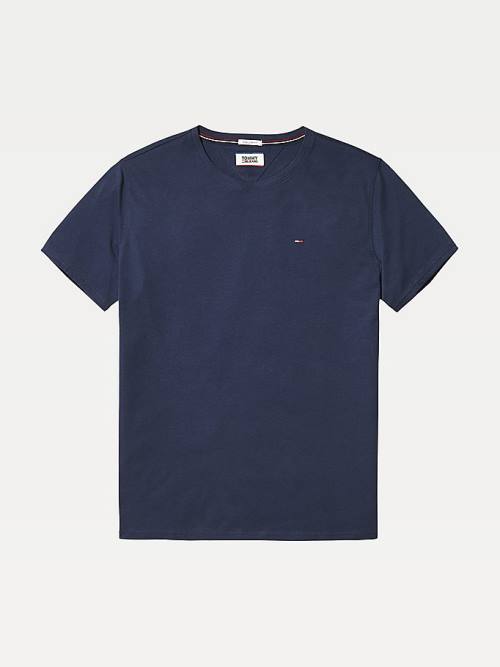 Tommy Hilfiger Regular Fit Crew Tişört Erkek Mavi | TH702WXQ