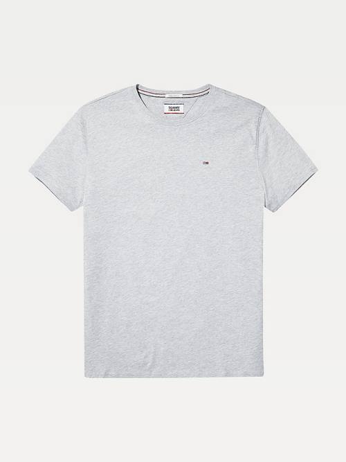 Tommy Hilfiger Regular Fit Crew Tişört Erkek Gri | TH920XAE