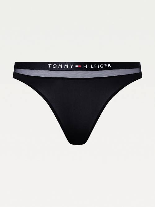 Tommy Hilfiger Regular Fit Mesh Tanga İç Giyim Kadın Mavi | TH783MPR