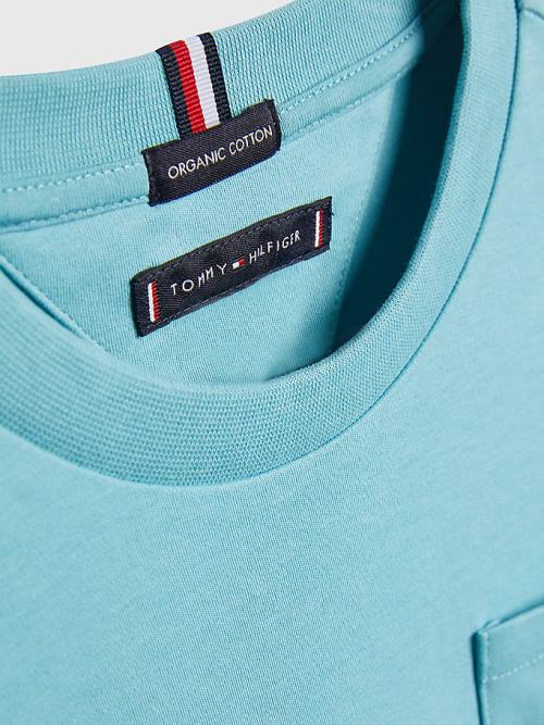 Tommy Hilfiger Relaxed Fit Badge Tişört Erkek Çocuk Mavi | TH518CYE