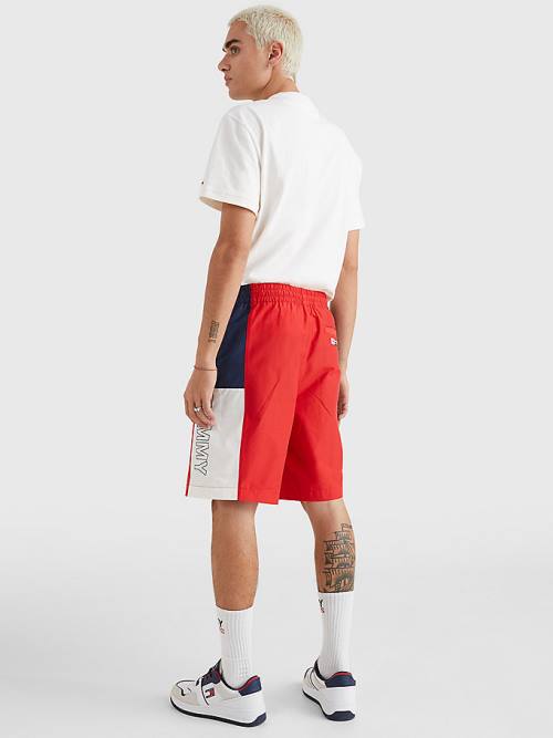 Tommy Hilfiger Relaxed Fit Basketball Şort Erkek Kırmızı | TH504BHT