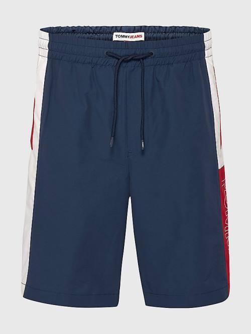 Tommy Hilfiger Relaxed Fit Basketball Şort Erkek Mavi | TH526SIR