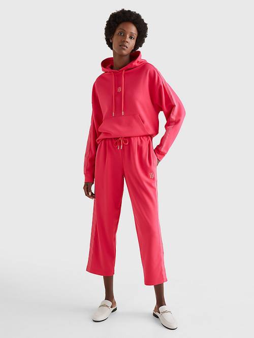 Tommy Hilfiger Relaxed Fit Drawstring Pantolon Kadın Pembe | TH945YKB