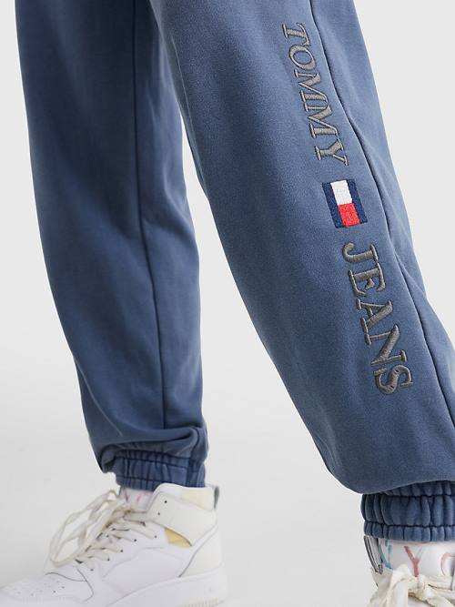 Tommy Hilfiger Relaxed Fit Logo Joggers Pantolon Kadın Mavi | TH028GEJ