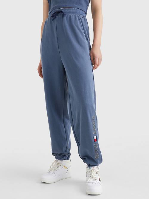 Tommy Hilfiger Relaxed Fit Logo Joggers Pantolon Kadın Mavi | TH028GEJ