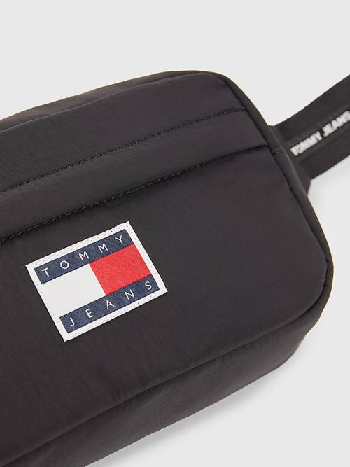 Tommy Hilfiger Repeat Logo Bumbag Çanta Erkek Siyah | TH546IKC