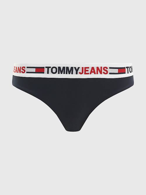 Tommy Hilfiger Repeat Logo Klasik Bikini Bottoms Mayo Kadın Mavi | TH540OIQ