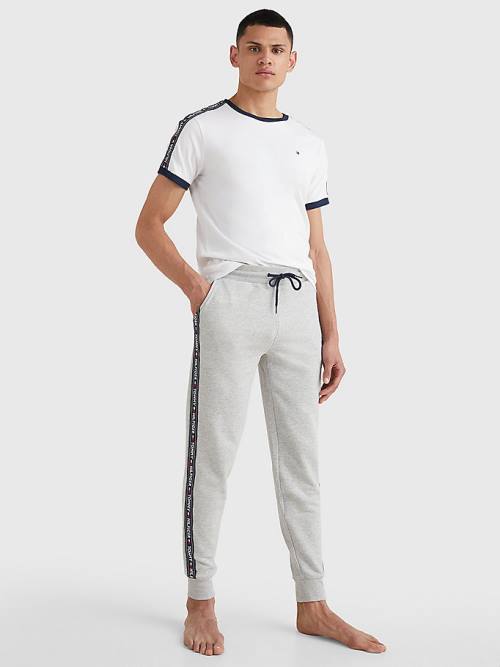 Tommy Hilfiger Repeat Logo Tape Joggers Pijama Erkek Gri | TH714KXJ