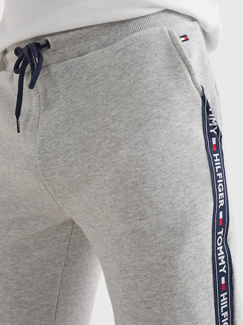 Tommy Hilfiger Repeat Logo Tape Joggers Pijama Erkek Gri | TH714KXJ