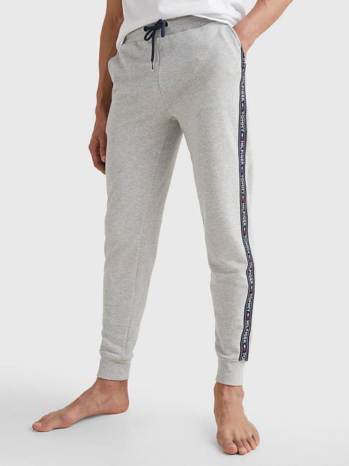 Tommy Hilfiger Repeat Logo Tape Joggers Pijama Erkek Gri | TH714KXJ