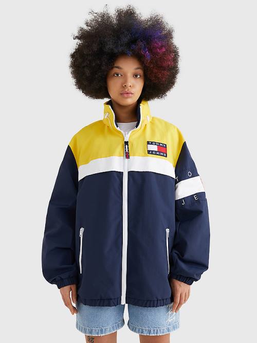 Tommy Hilfiger Reversible Chicago Windbreaker Ceket Erkek Mavi | TH490WQN