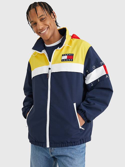 Tommy Hilfiger Reversible Chicago Windbreaker Ceket Erkek Mavi | TH490WQN