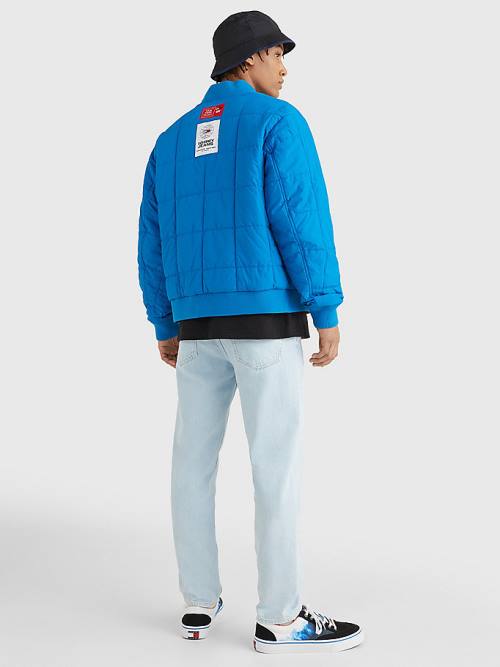 Tommy Hilfiger Reversible Quilted Recycled Polyester Bomber Ceket Erkek Siyah | TH813RLT