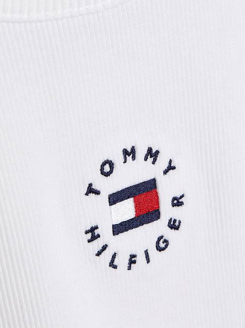 Tommy Hilfiger Rib-Knit Tank Top Tişört Kiz Çocuk Beyaz | TH318PJC