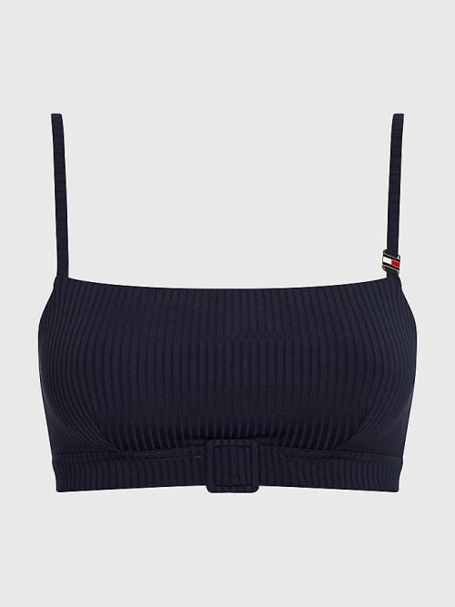 Tommy Hilfiger Ribbed Bikini Bralette Mayo Kadın Mavi | TH295OWN