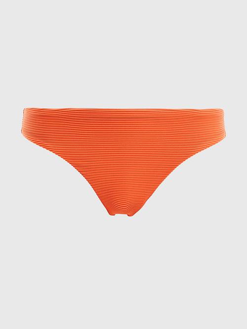 Tommy Hilfiger Ribbed Klasik Bikini Bottoms Mayo Kadın Kırmızı | TH634ICF