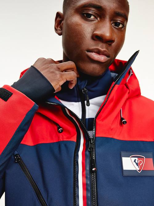 Tommy Hilfiger Rossignol Colour-Blocked Ski Ceket Erkek Kırmızı | TH587LZQ