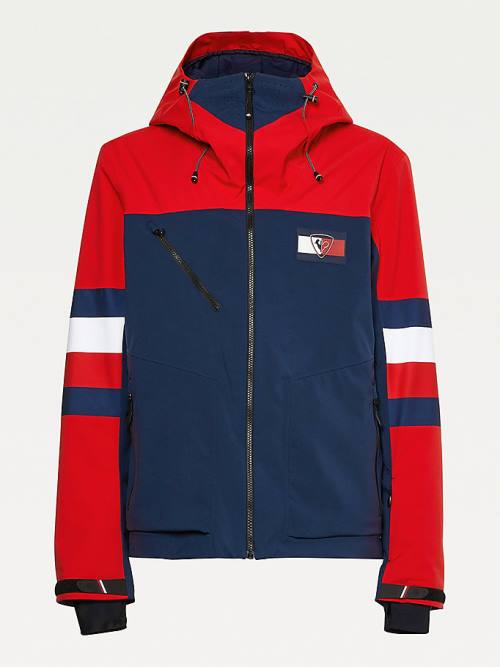 Tommy Hilfiger Rossignol Colour-Blocked Ski Ceket Erkek Kırmızı | TH587LZQ