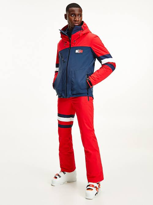 Tommy Hilfiger Rossignol Colour-Blocked Ski Ceket Erkek Kırmızı | TH587LZQ