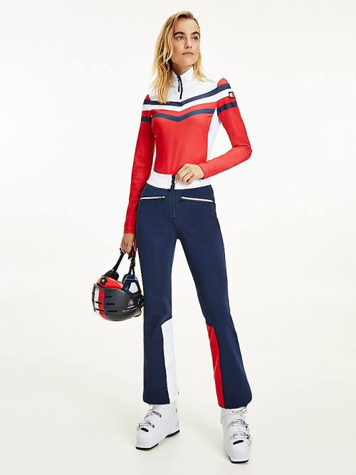 Tommy Hilfiger Rossignol Colour-Blocked Ski Pantolon Kadın Mavi | TH918VXN