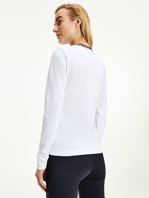 Tommy Hilfiger Rossignol Contrast Collar Base Layer Tişört Kadın Beyaz | TH249OKH