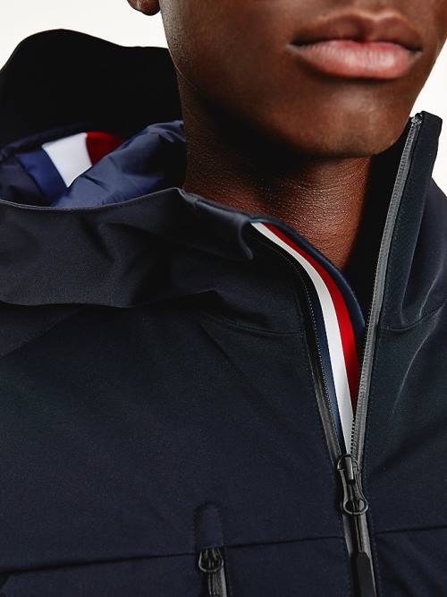 Tommy Hilfiger Rossignol Kukuletalı Padded Ski Takım Elbise Erkek Siyah | TH521YQF