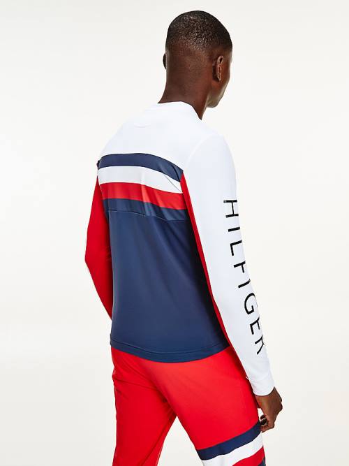 Tommy Hilfiger Rossignol Long Sleeve Base Layer Tişört Erkek Beyaz | TH481NZR