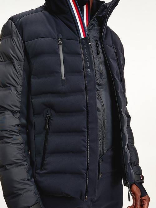 Tommy Hilfiger Rossignol Padded Contrast Ski Ceket Erkek Siyah | TH298JEV