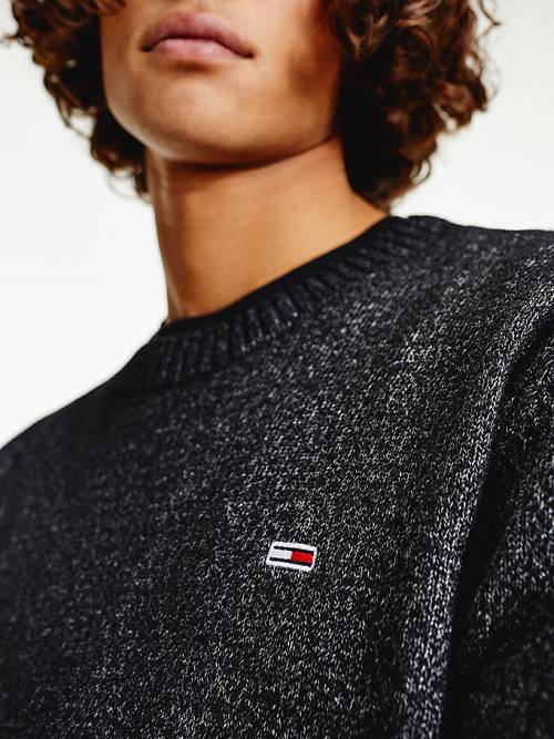 Tommy Hilfiger Round Neck Logo Jumper Kazak Erkek Mavi | TH709IFA