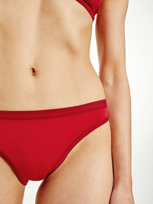 Tommy Hilfiger Satin Trim Bikini Briefs İç Giyim Kadın Kırmızı | TH632SHB