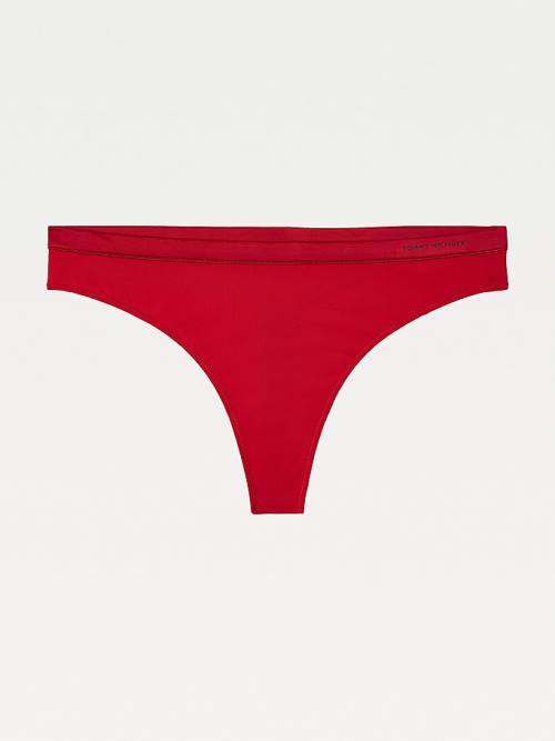 Tommy Hilfiger Satin Trim Microfibre Tanga İç Giyim Kadın Kırmızı | TH628PWU