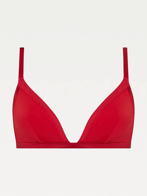 Tommy Hilfiger Satin Trim Triangle Bra İç Giyim Kadın Kırmızı | TH421JCM