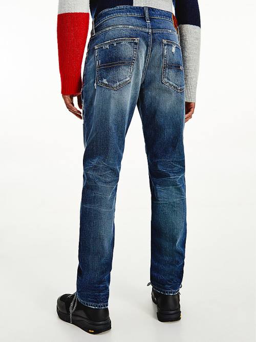 Tommy Hilfiger Scanton Slim Distressed Faded Jean Pantolon Erkek Denim | TH056RNM