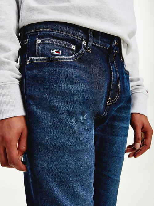 Tommy Hilfiger Scanton Slim Distressed Faded Jean Pantolon Erkek Denim | TH705BCT