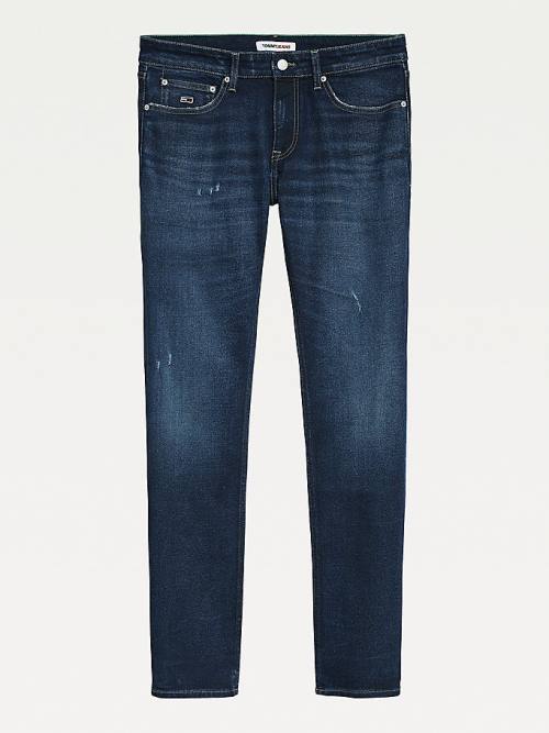 Tommy Hilfiger Scanton Slim Distressed Faded Jean Pantolon Erkek Denim | TH705BCT