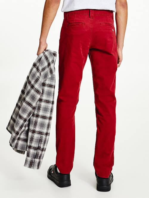 Tommy Hilfiger Scanton Slim Fit Chinos Pantolon Erkek Kırmızı | TH406QSP