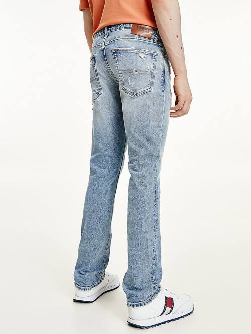 Tommy Hilfiger Scanton Slim Fit Distressed Jean Pantolon Erkek Denim | TH203ZWO