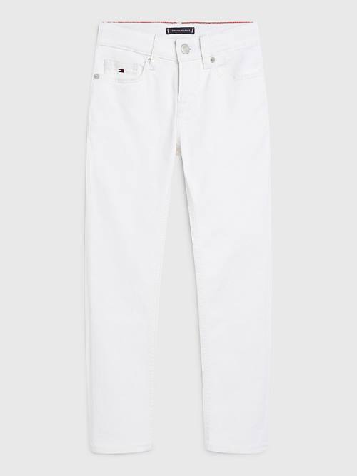 Tommy Hilfiger Scanton Slim White Jean Pantolon Erkek Çocuk Denim | TH301IOK