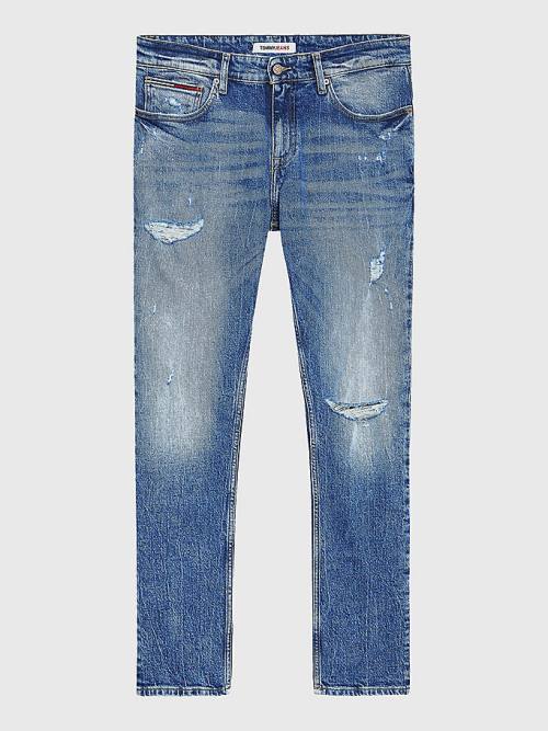 Tommy Hilfiger Scanton Washed & Worn Slim Fit Jean Pantolon Erkek Denim | TH836NFE