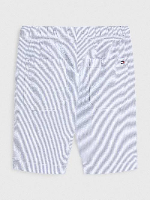 Tommy Hilfiger Seersucker Stripe Pull-On Shorts Pantolon Erkek Çocuk Mavi | TH491FQL