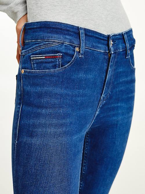 Tommy Hilfiger Shape Mid Cut Cut Cut Rise Skinny Faded Jean Pantolon Kadın Denim | TH072BDF