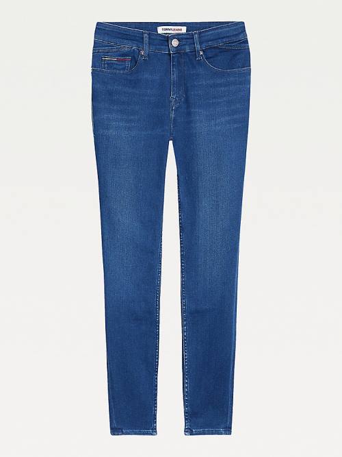 Tommy Hilfiger Shape Mid Cut Cut Cut Rise Skinny Faded Jean Pantolon Kadın Denim | TH072BDF