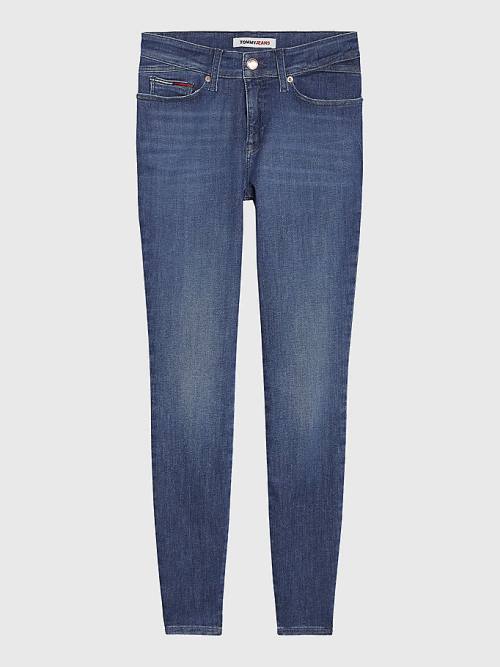 Tommy Hilfiger Shape Mid Cut Cut Cut Rise Skinny Jean Pantolon Kadın Denim | TH712VBL