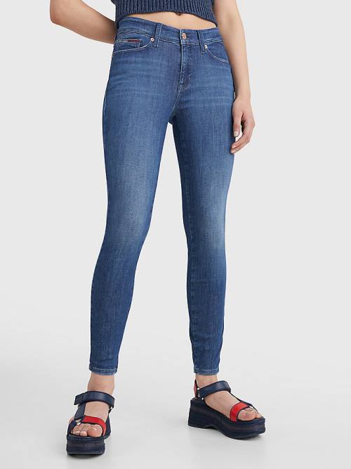 Tommy Hilfiger Shape Mid Cut Cut Cut Rise Skinny Jean Pantolon Kadın Denim | TH712VBL