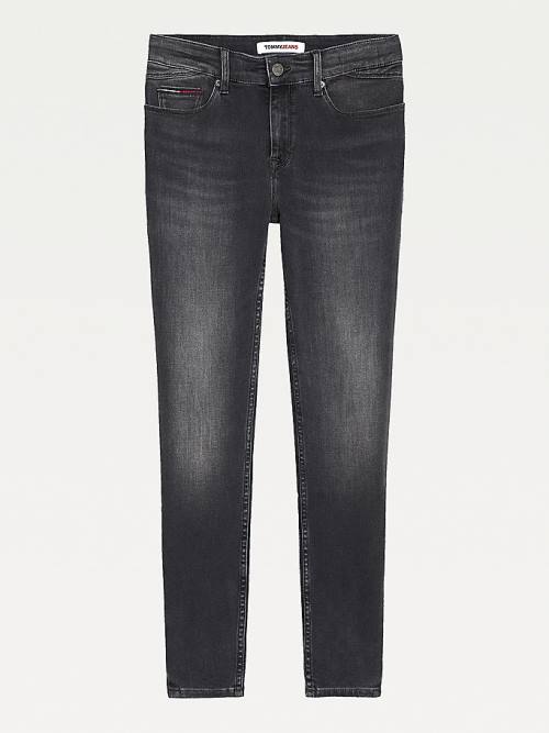 Tommy Hilfiger Shape Mid Cut Cut Cut Rise Skinny Faded Black Jean Pantolon Kadın Denim | TH970BDX