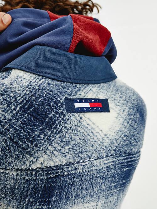 Tommy Hilfiger Sherpa Check Trucker Ceket Erkek Beyaz | TH053GEQ