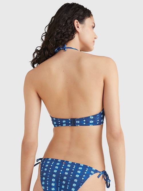 Tommy Hilfiger Shibori Balconette Bikini Top Mayo Kadın Mavi | TH738ZVA